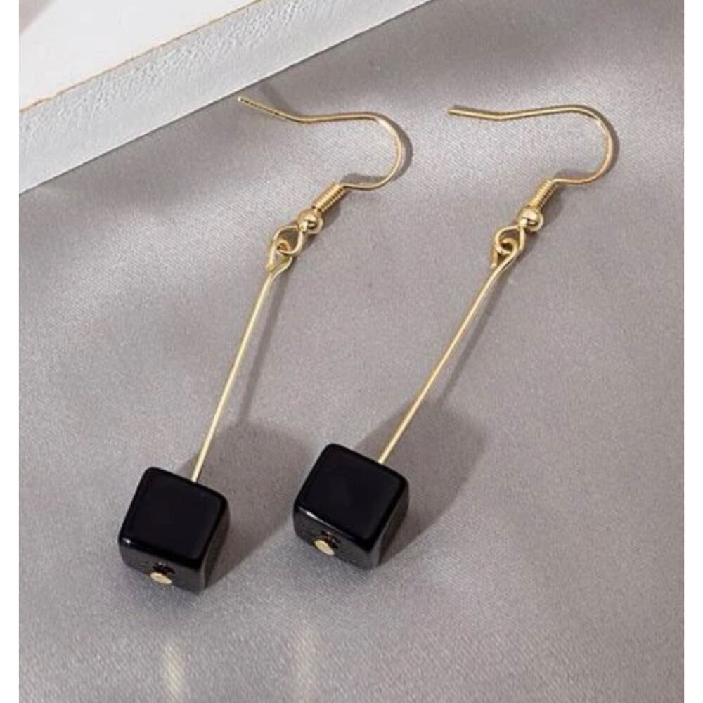Acrylic Cube Pin Drop Earrings